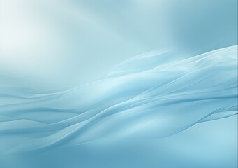 Canvas Print - Abstract light blue background with flowing lines.