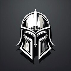 Wall Mural - simple logo of spartan helmet