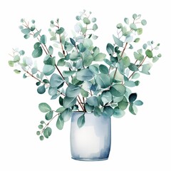 Poster - Watercolor Eucalyptus Bouquet