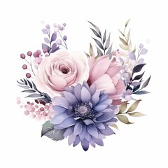 Poster - Watercolor Floral Bouquet