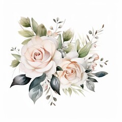 Wall Mural - Watercolor Floral Bouquet