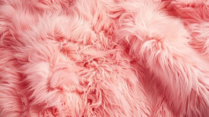 Canvas Print - Coral pink soft fluffy wool blanket