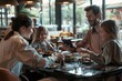 © DK_2020 - Family at a dinner in elegant restaurant tradition of dining out