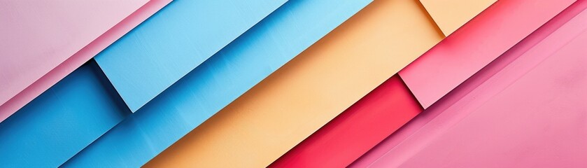 Canvas Print - A minimalist colorful pastel background