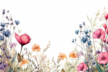 Wall Mural - Watercolor Floral Painting