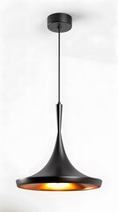 Wall Mural - Black Modern pendant lamp hanging isolated on white background