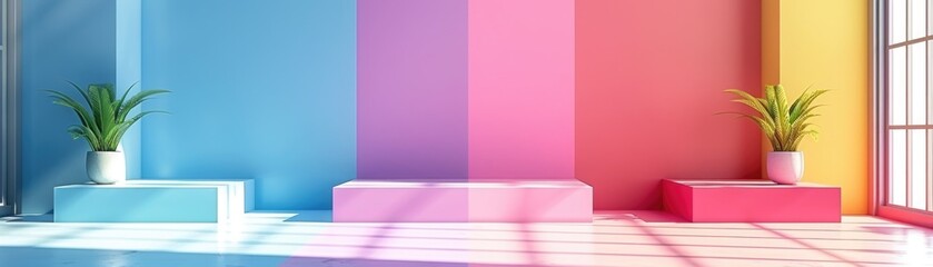 Wall Mural - minimalistic colorful background for design