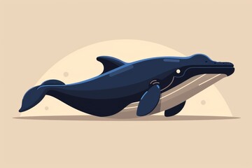 Wall Mural - Cartoon Whale Illustration