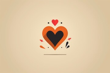 Poster - Abstract Heart Design with Minimalist Elements