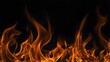 © Khawla - Fire flames on black background.