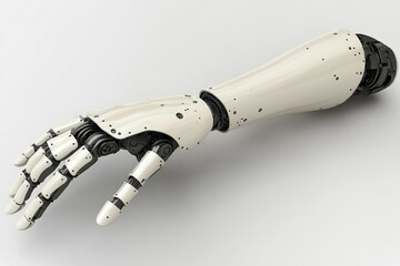 Poster - Minimalist white robotic arm epitomizing the sleek and efficient design in modern robotics.