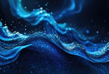 Abstract blue background with water waves