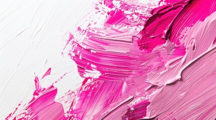 Sticker - Pink and White Abstract Art