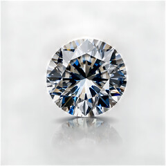 a shiny white round diamond