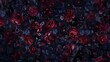 © AndreyFrol - A dark floral print against a background of deep tones of dark blue, burgundy, and black looks elegant and romantic. Seamless pattern with burgundy flowers and dark leaves.