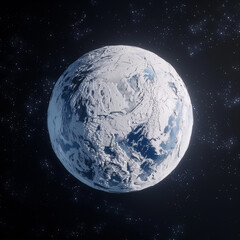 earth covered in ice, global warming effect, Cryogenian period