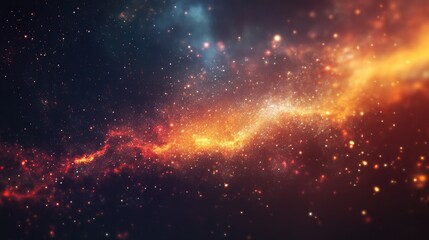 Wall Mural - abstract background with a cosmic feel, featuring galaxies and space elements