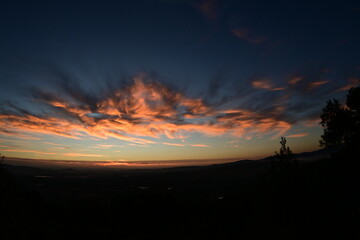 sunset over the mountains