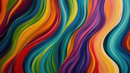 Abstract, wavy lines with vibrant colors