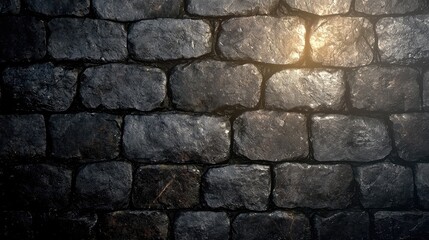 Rough, dark stone background lit by spotlight background