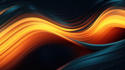 Wall Mural - Abstract wave patterns with shiny reflections