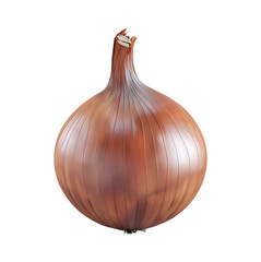 Raw onion bulb isolated on transparent background