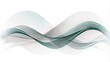 © Artfinity - Abstract curved lines wave pattern overlay in dark teal blue-green colors for a modern Technology network abstract background. 3d rendering banner.
