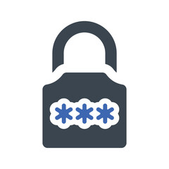 Canvas Print - Lock Protection Icon