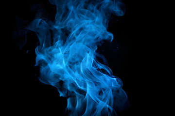 Canvas Print - smoke on black background