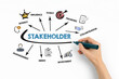 © STOATPHOTO - Stakeholder Concept. Chart with keywords and icons on white background