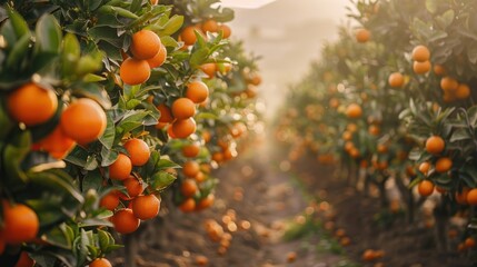 Sticker - Orange Orchard in the Sunlight