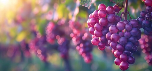 Sticker - Purple Grapes Hanging from a Vine