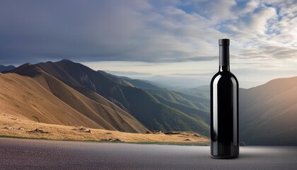 Wall Mural - wine bottle isolated