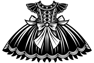 Sticker - Simple illustration of dress model icon