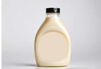 Wall Mural - mayonnaise bottle label isolated white background