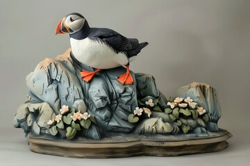 Wall Mural - great puffin 