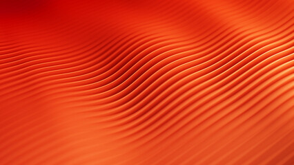 Wall Mural - abstract background with many wavy orange slices and shallow dof. paper cuts minimalistic backdrop. 
