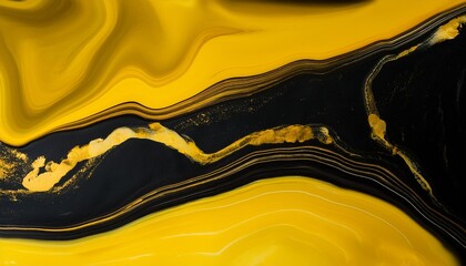 Wall Mural - abstract background with black and yellow color