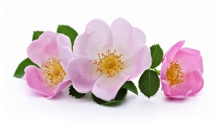 Wall Mural - light pink rose isolated on white rosa canina