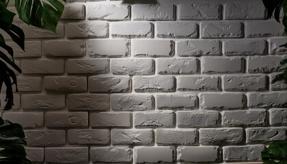 Poster - modern white brick wall texture for seamless background