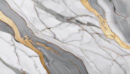 Canvas Print - elegant marble texture background with luxurious gold veins and intricate grey marbling creating a sophisticated and stylish design