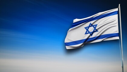 israel flag copy space design 3d illustration stock image