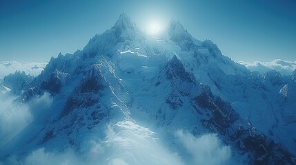 Wall Mural - Snowy Mountain Peak