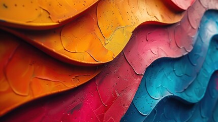 Wall Mural - Abstract Wavy Colorful Texture