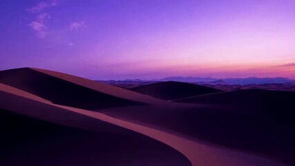 Aufkleber - The sun sets over rolling sand dunes, casting a warm glow and creating gentle shadows across the landscape, highlighting the tranquility of the desert.