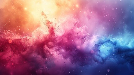 Poster - Abstract Nebula with Pink and Blue Hues