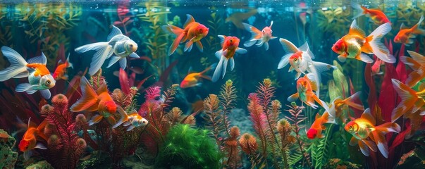  Golden Fish Tank A Colorful Underwater World, aquarium, goldfish, fish tank, underwater world