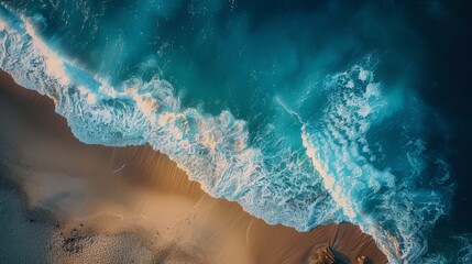 Wall Mural - blue ocean waves