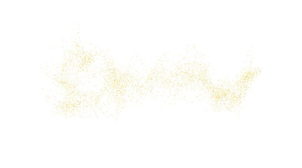 Lots of transparent bright festive golden lights. Golden sand, chaotically scattered.