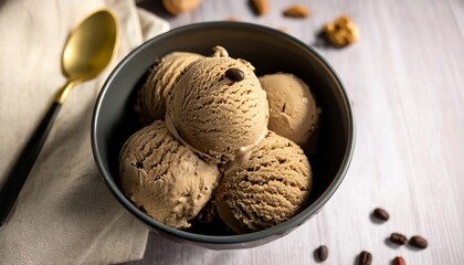 Wall Mural - a bowl of vegan cookie dough flavoured ice cream